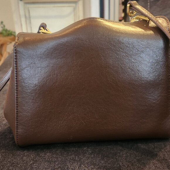 Lucia Classic Top Handbag - Dark Brown Like new - Picture 2 of 9